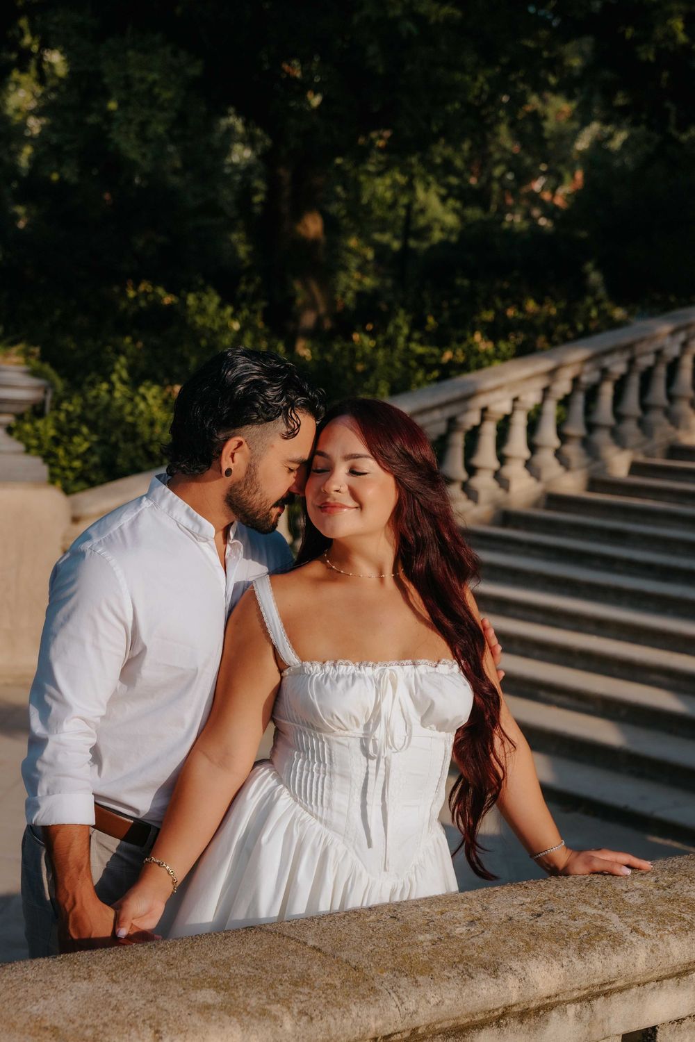 Couples photography fountains Barcelona