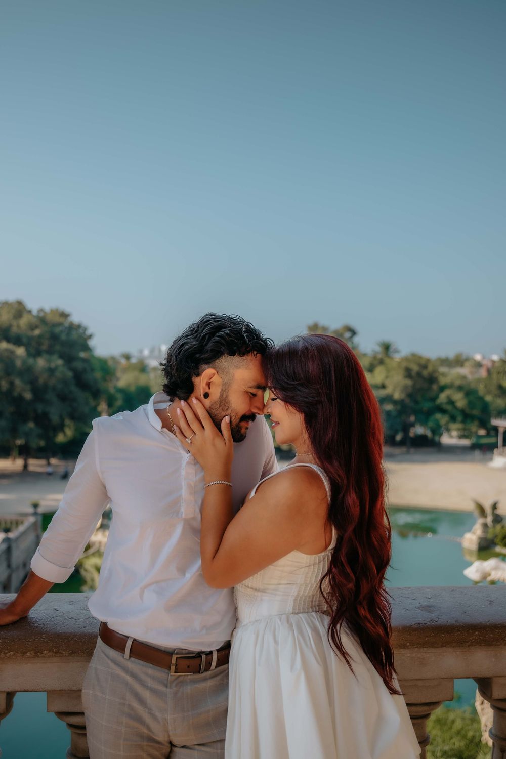 Serene engagement photos Barcelona