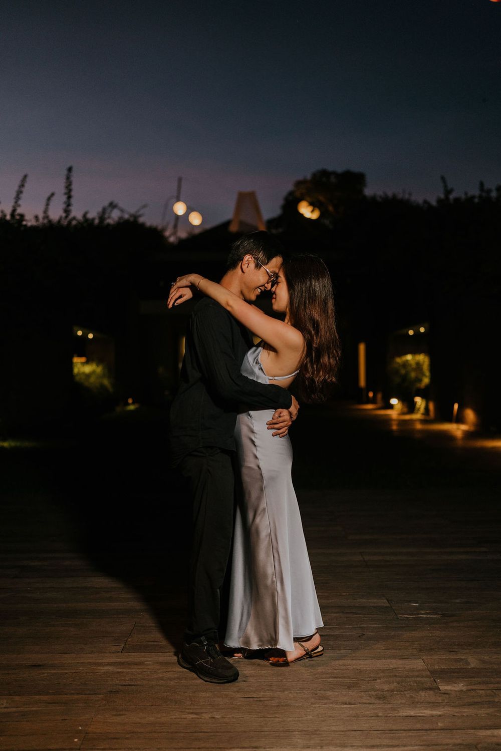 Romantic Bali engagement photography at Maya Sanur beachfront resort.