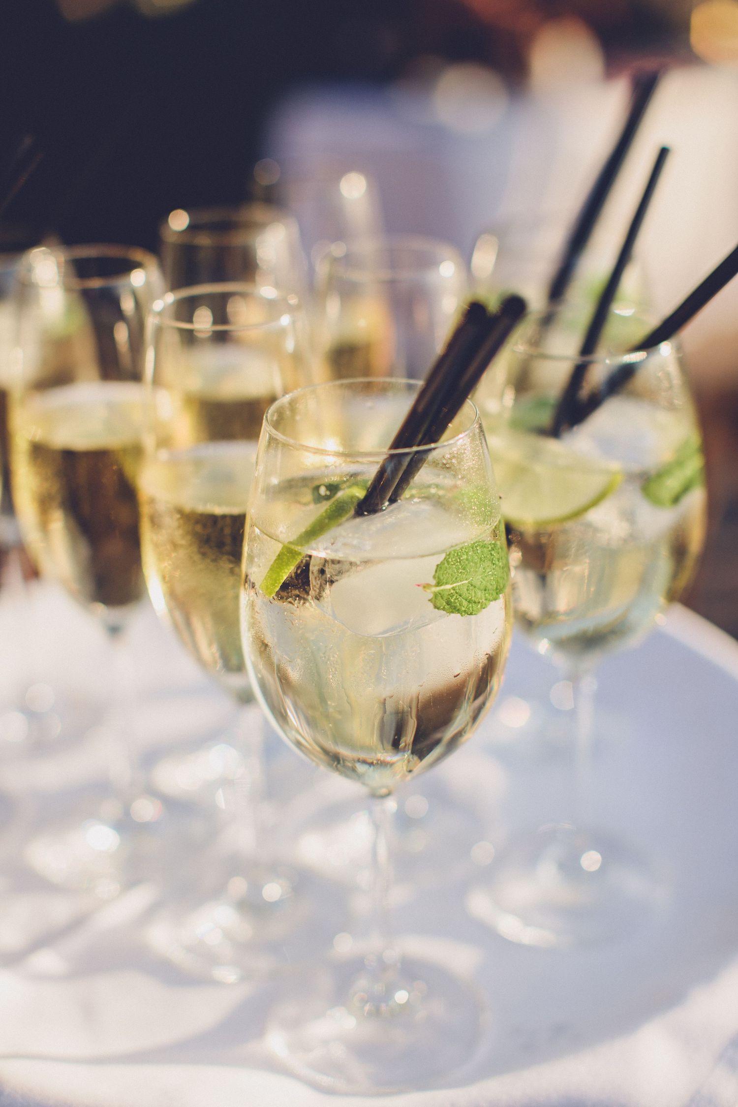 Wedding welcome drinks at Son Marroig Mallorca destination wedding reception
