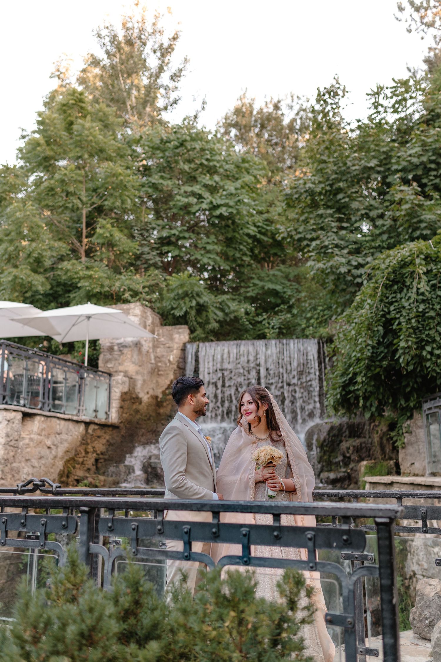 Ancaster Mill wedding photography Waterfall location