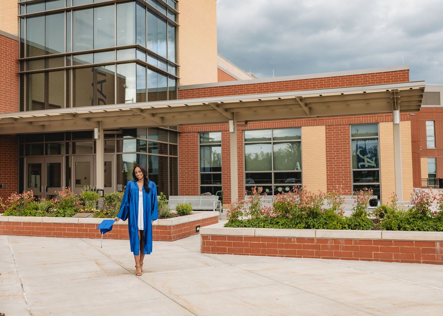 High school senior cap and gown at Allegany High School Cumberland Maryland by senior photographer Karen Morgan Photography