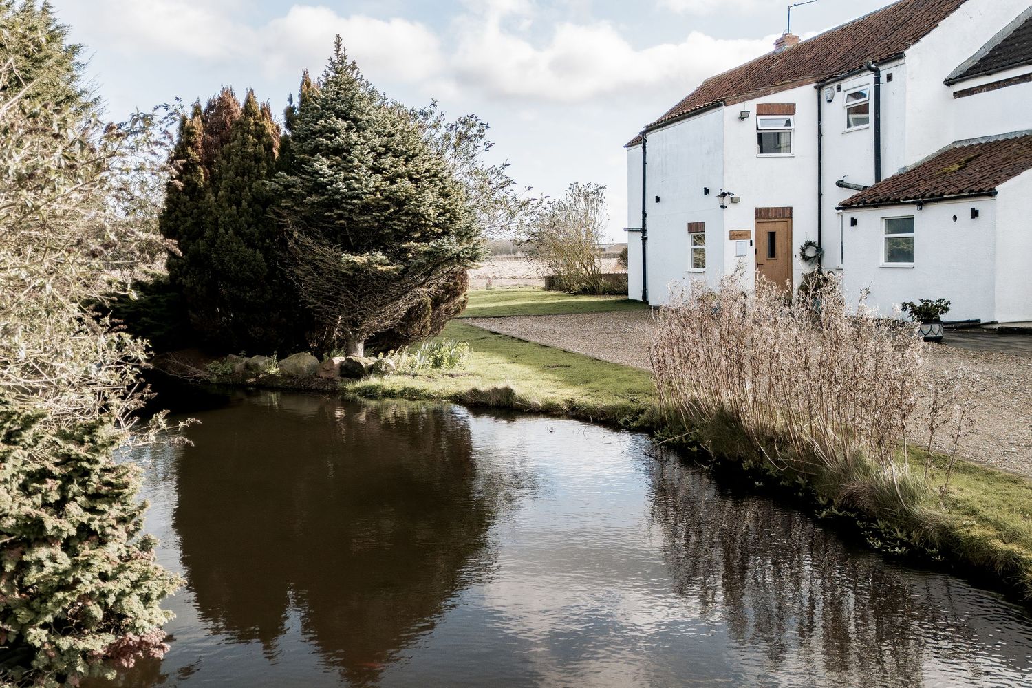 A scenic shot of the Yorkshire wedding venue Deighton Lodge.
