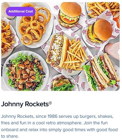 A collage of fast food dishes including burgers, fries, and appetizers served at Johnny Rockets restaurant.