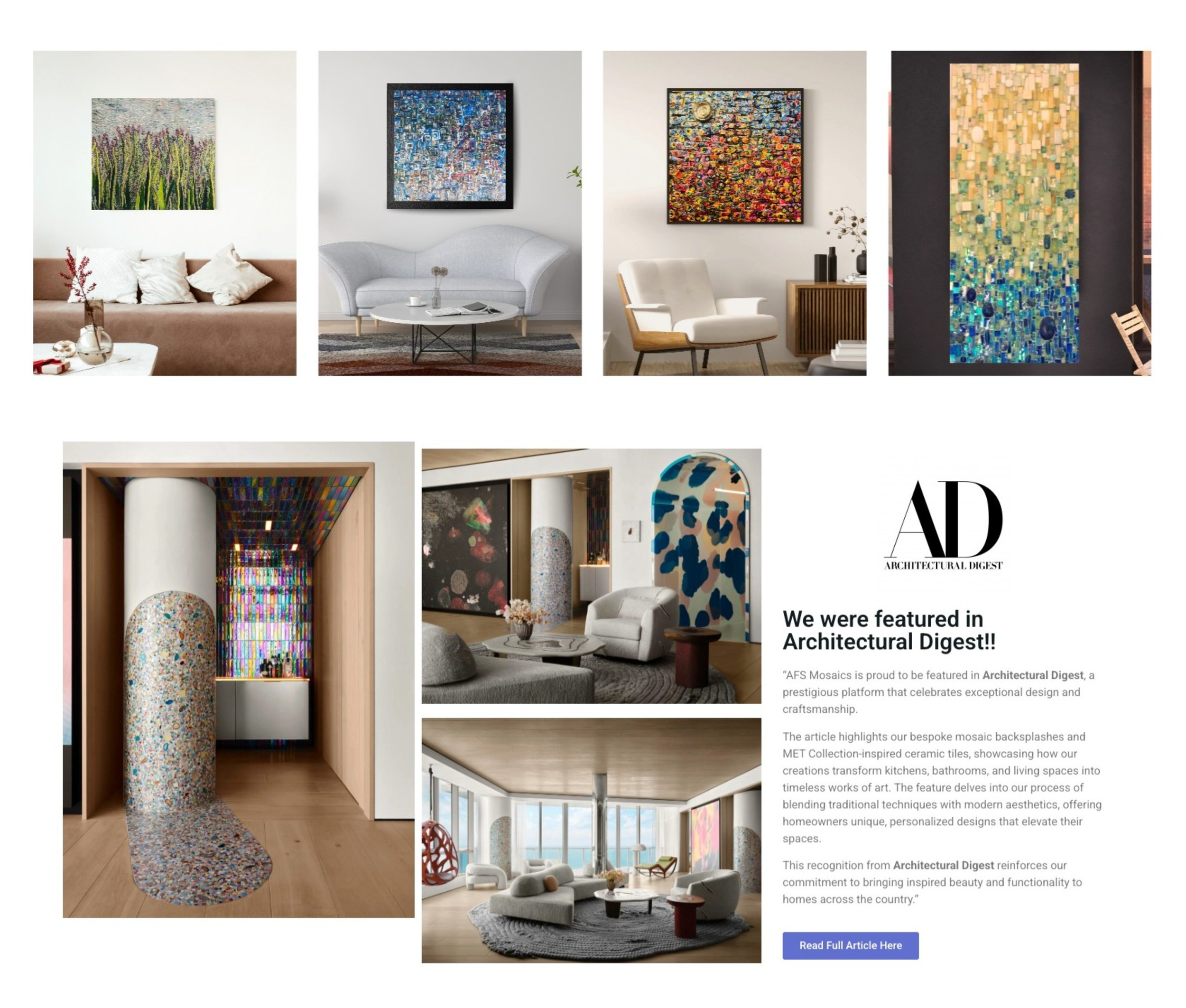 A modern interior design mood board featuring neutral tones, contemporary furniture, and artistic wall decor.