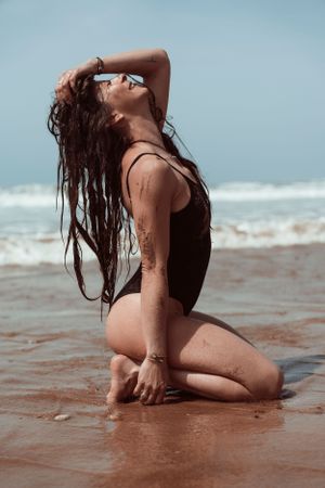 Séance de thérapie par l'image sur les plages marocaines