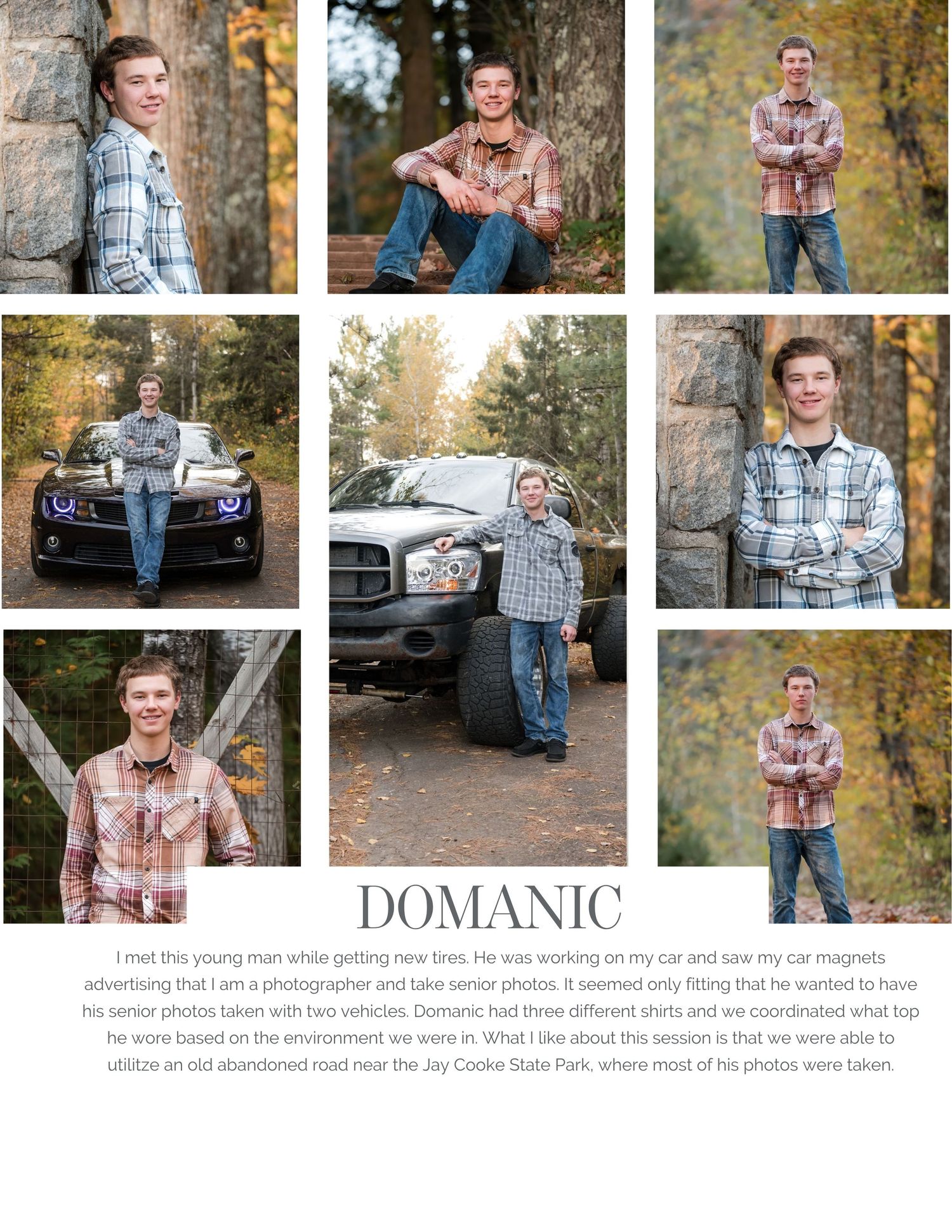 fall Jay Cooke State Park senior grad session