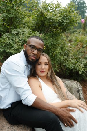 Elizabeth rose garden engagement and ceremony portraits Hartford ct