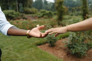 Elizabeth rose garden engagement and ceremony portraits Hartford ct