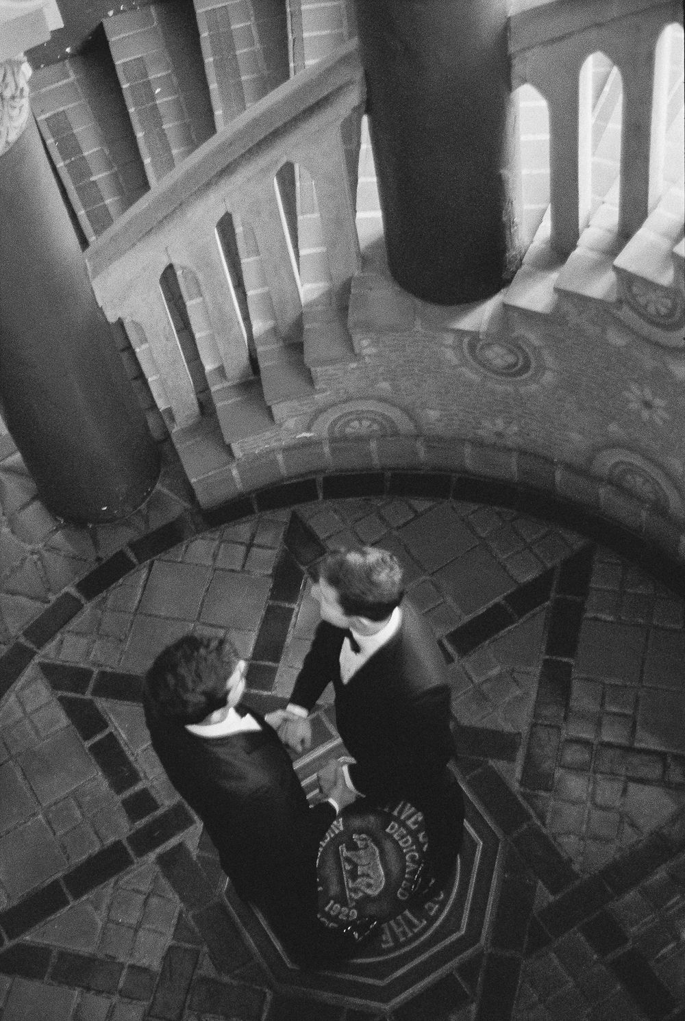 Black and white film photography at the SB Courthouse