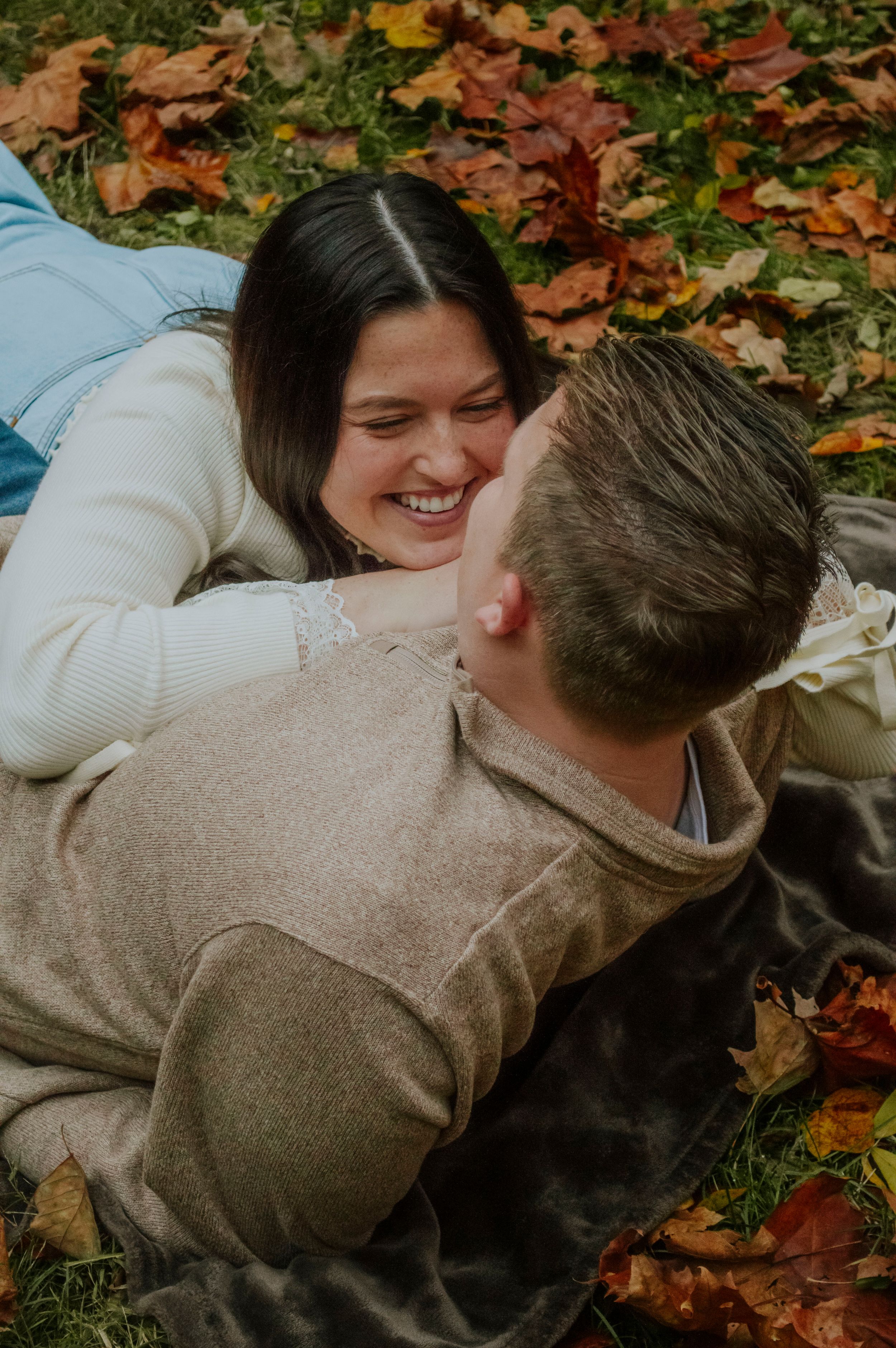 Romantic engagement session capturing authentic connection.