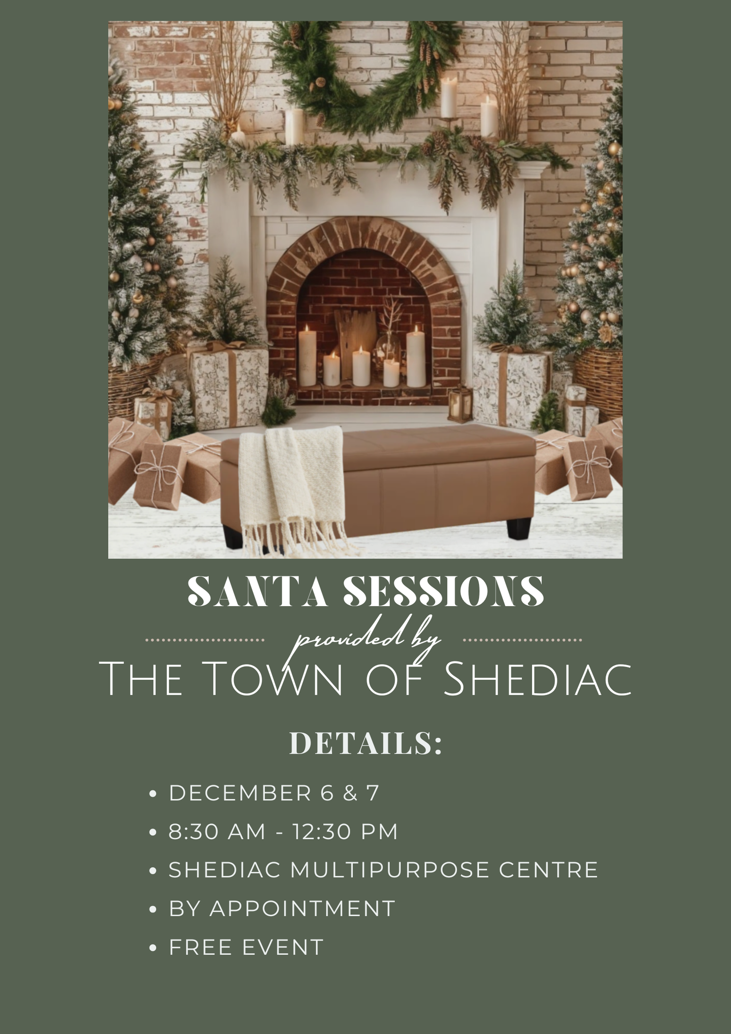 Santa Session Shediac New Brunswick photographer, free event, pictures with Santa