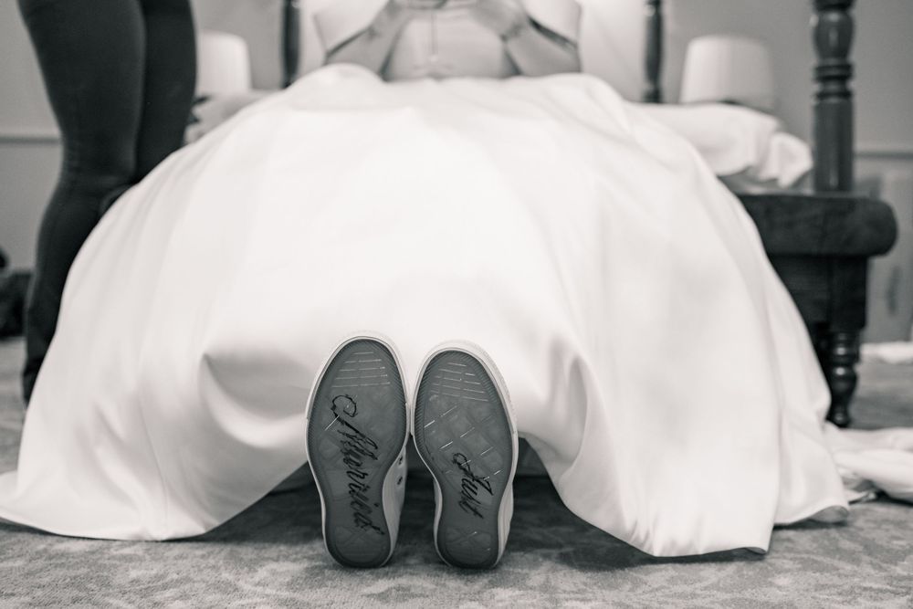 DUNSTON HALL NORFOLK WINTER WEDDING CONVERSE WEDDING SHOES