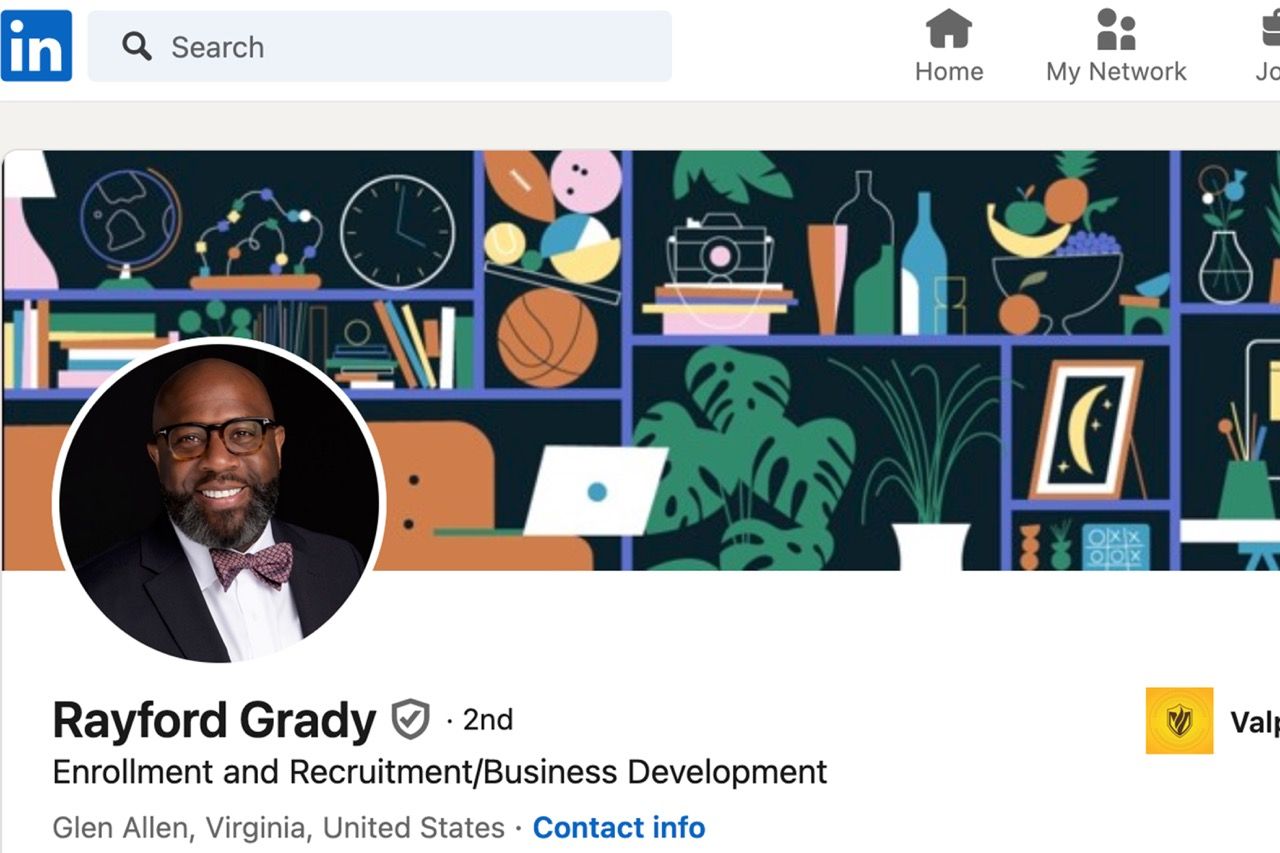 African American Man's LinkedIn Profile Header
