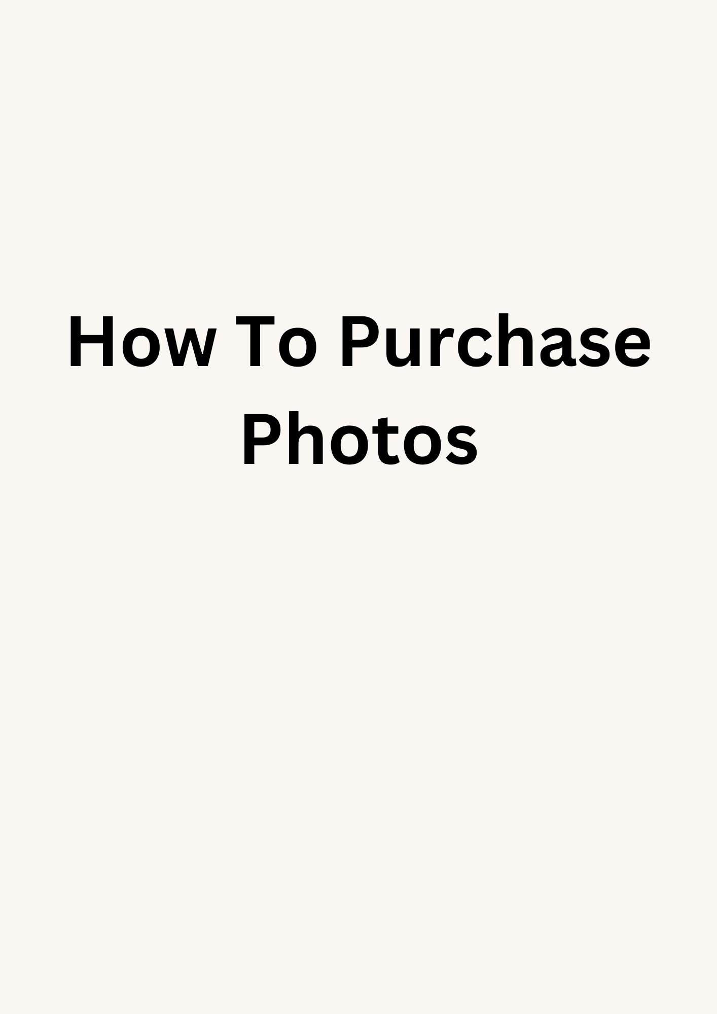 Website navigation menu showing 'How to Purchase' and 'Photos' text options.