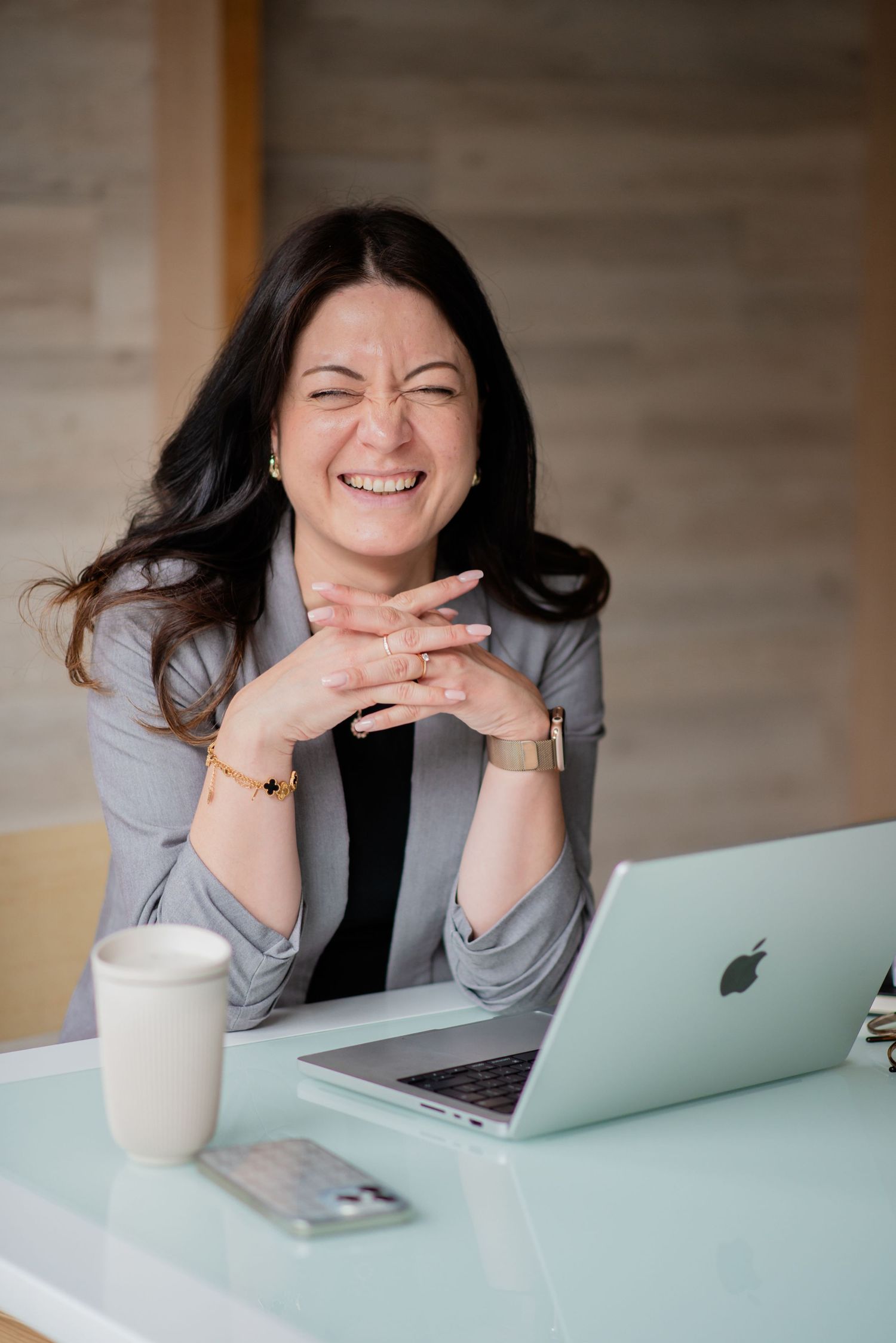brand photography session of a female business owner in central london
