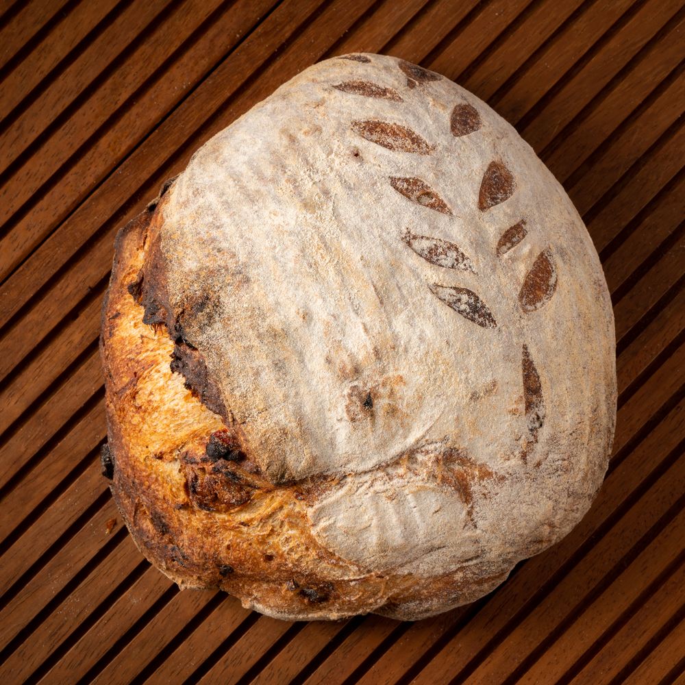 Photo of a loaf of sourdough bread  from Lumiere Patisserie.