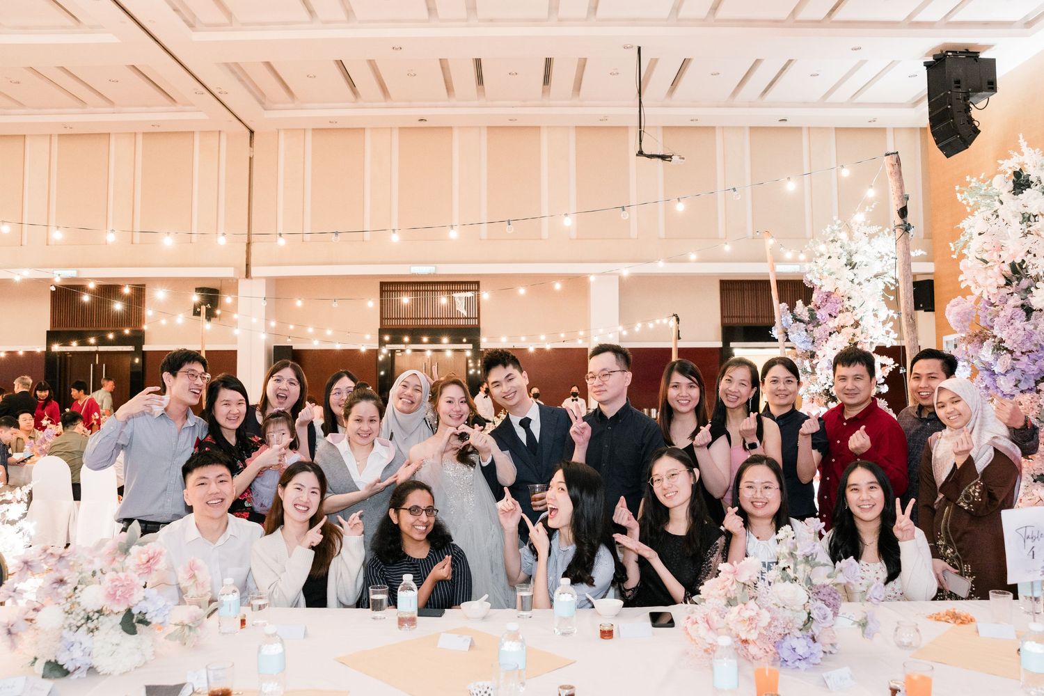 Long table style reception in Sibu, Sarawak, Malaysia