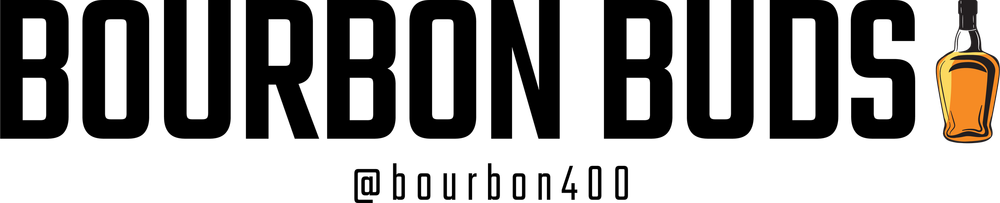 Black and white social media profile banner with bourbon logo and text design.
