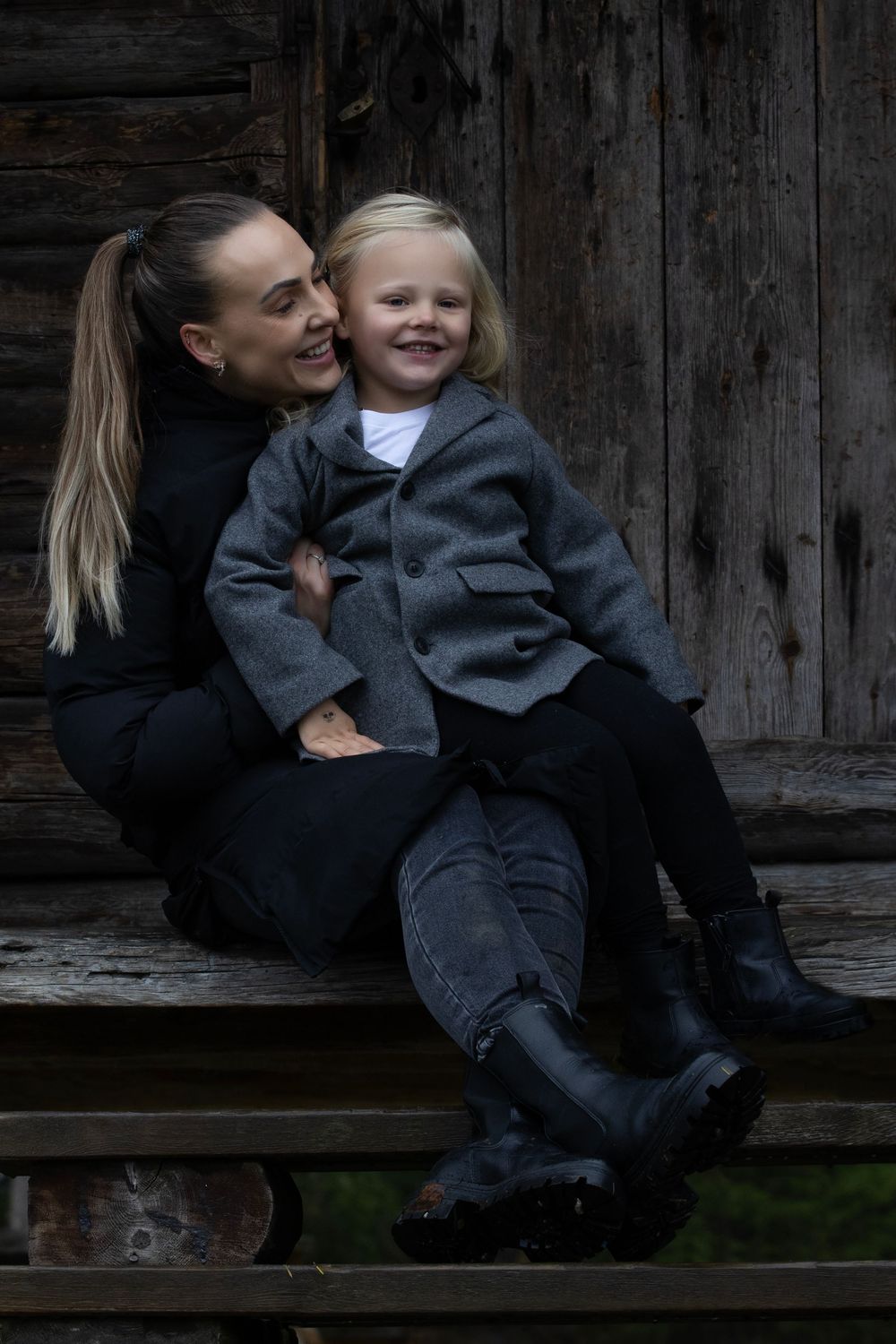 Familiefotografering. Mor og barn.