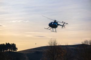 Helicopter dropping a lolie scramble