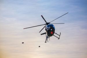 Helicopter in North Canterbury
