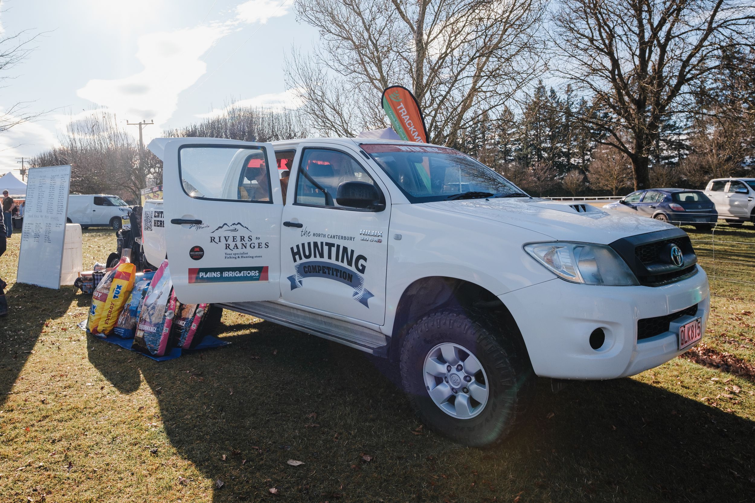 Hilux give away at North Canterbury hunting completion