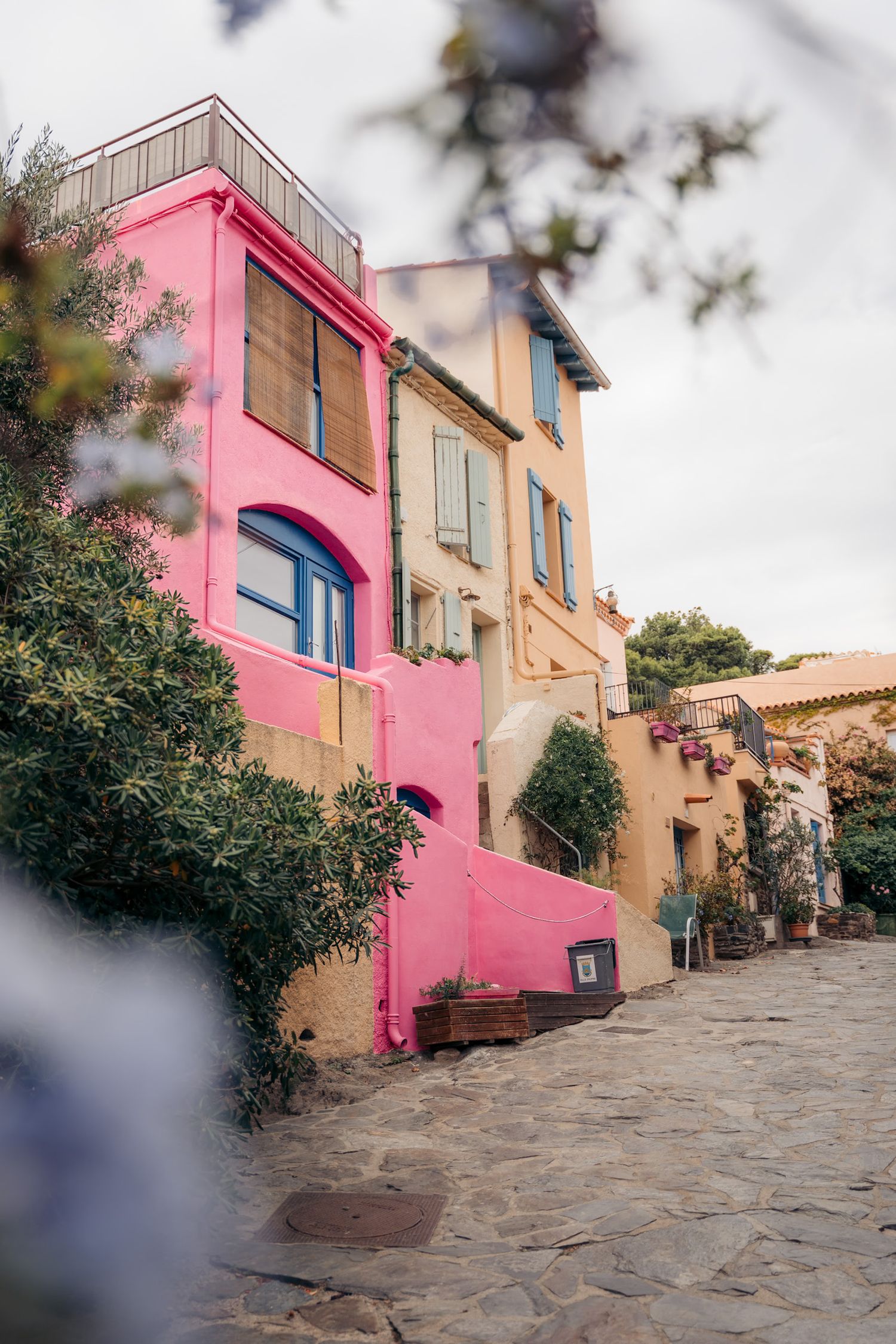 maison rose collioure et façades colorées