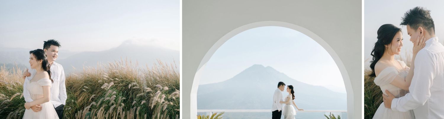 Stunning pre-wedding locations in Kintamani, Bali: Montana Cafe, Mount Batur view