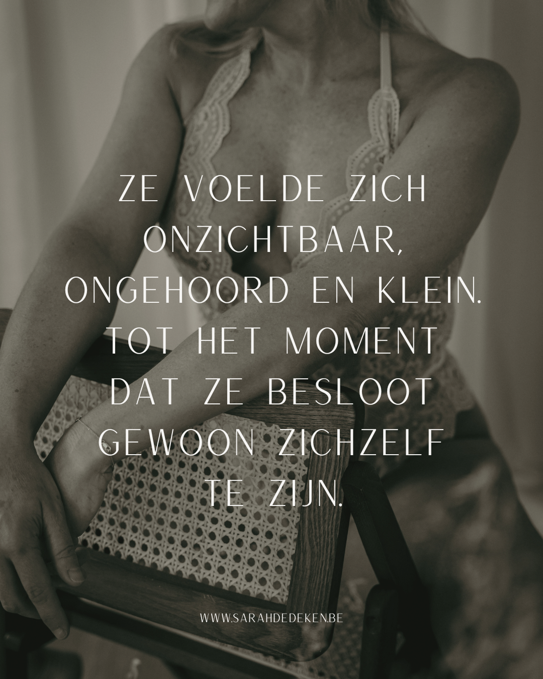 ze voelde zich onzichtbaar, ongehoord en klein. tot het moment dat ze besloot gewoon zichzelf te zijn.