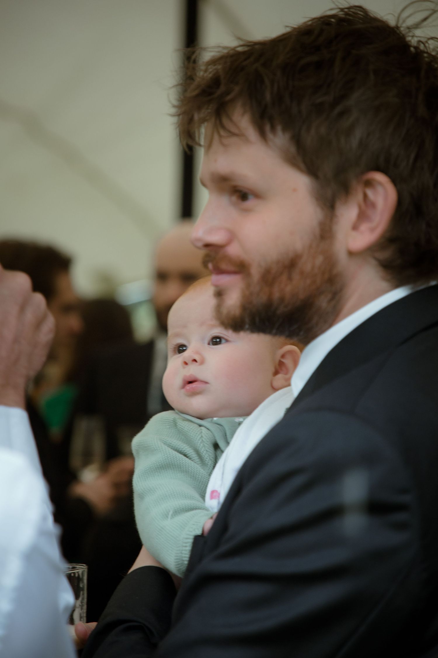baby wedding love rainy day portrait photography wedding candid