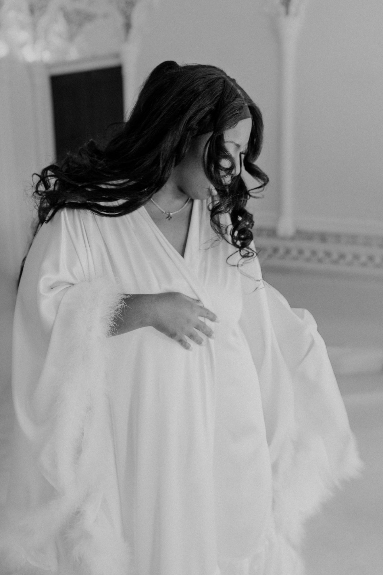 Bride moving freely during an intimate, documentary wedding in Portugal