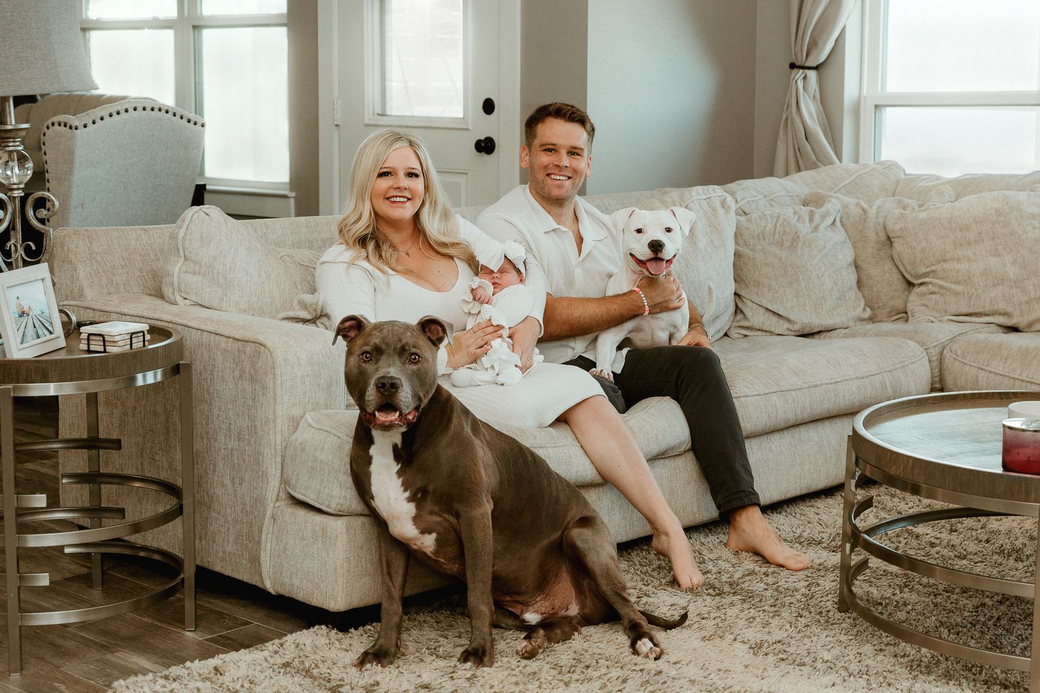 In home newborn lifestyle session with pets East Texas area Motherhood Photographer
