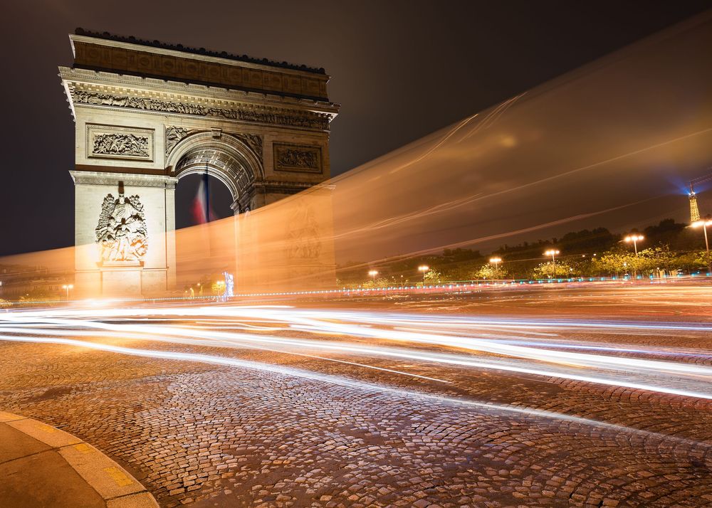 long exposure arc de triomphe france, iowa landscape photographer