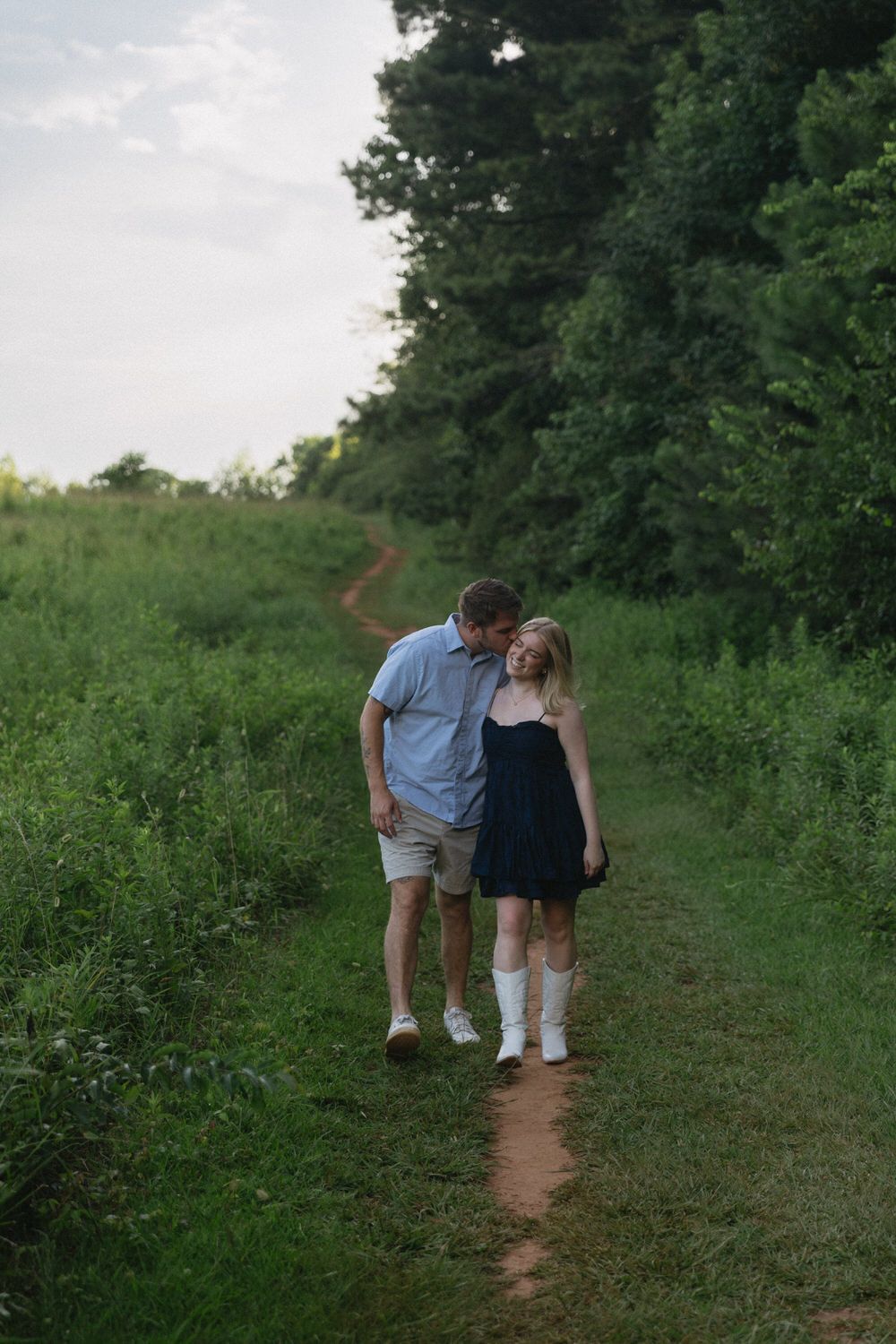 Playful July couples session in Blue Ridge, GA outdoors.