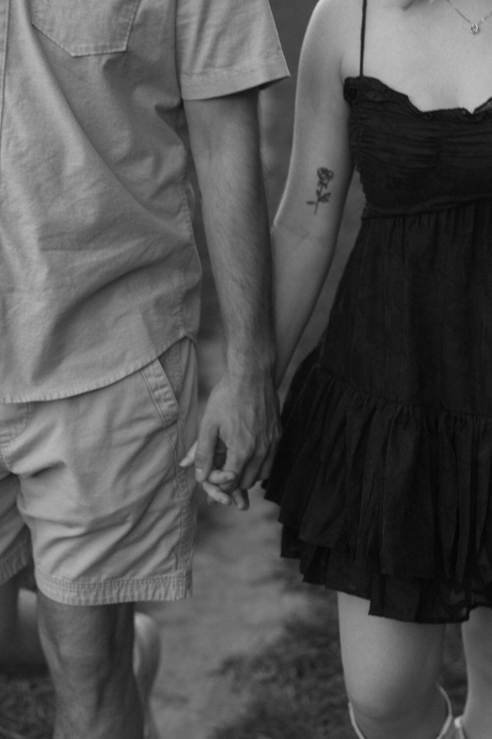 Intimate couples photography session in lush Blue Ridge fields.