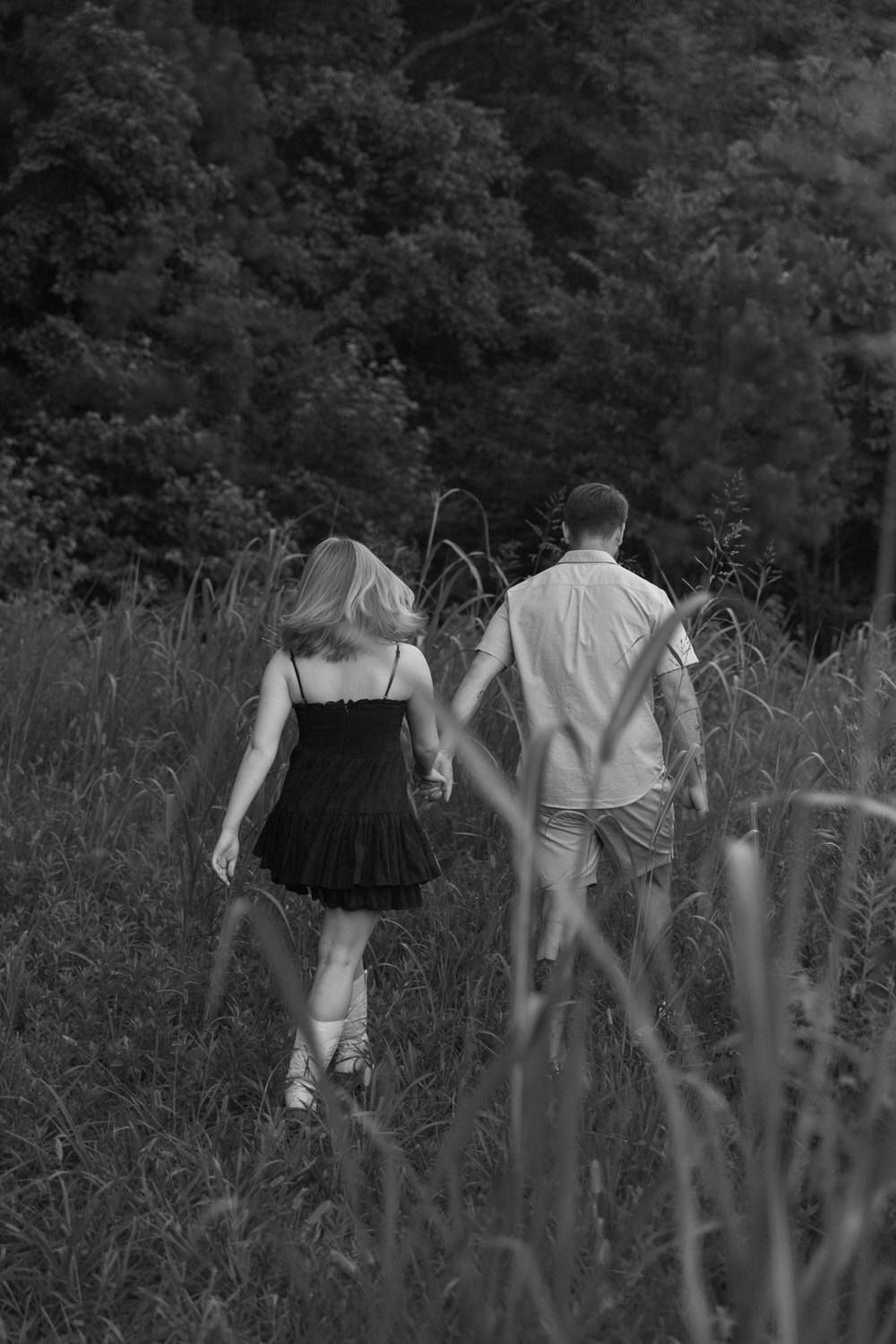 Candid moment of love in the Appalachian Mountains, Blue Ridge GA.