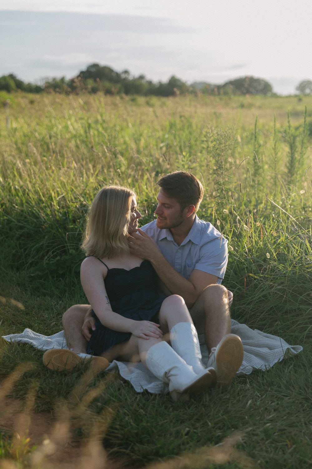 Fun July couples photoshoot in Blue Ridge, Georgia outdoors.