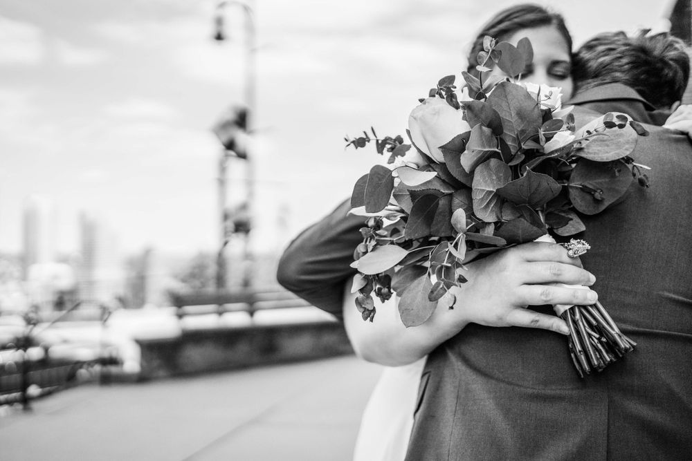 Couple embracing right after their vows  | Shannon Konek, Pittsburgh Photographer
