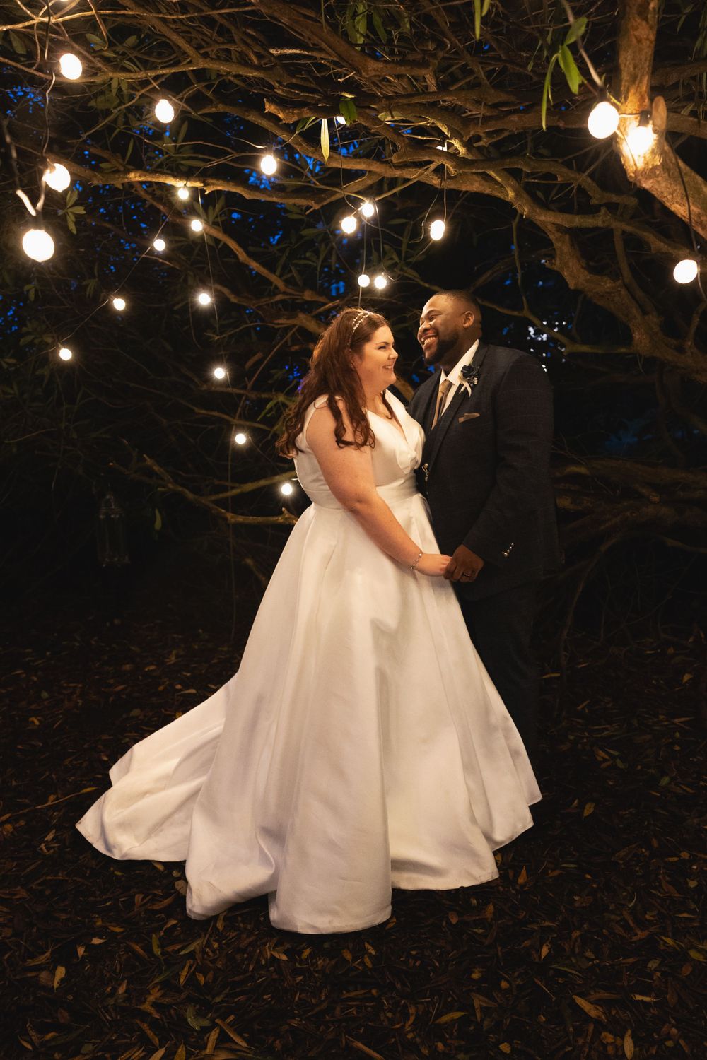 The secret garden, Highly manor, wedding couple with fairylights