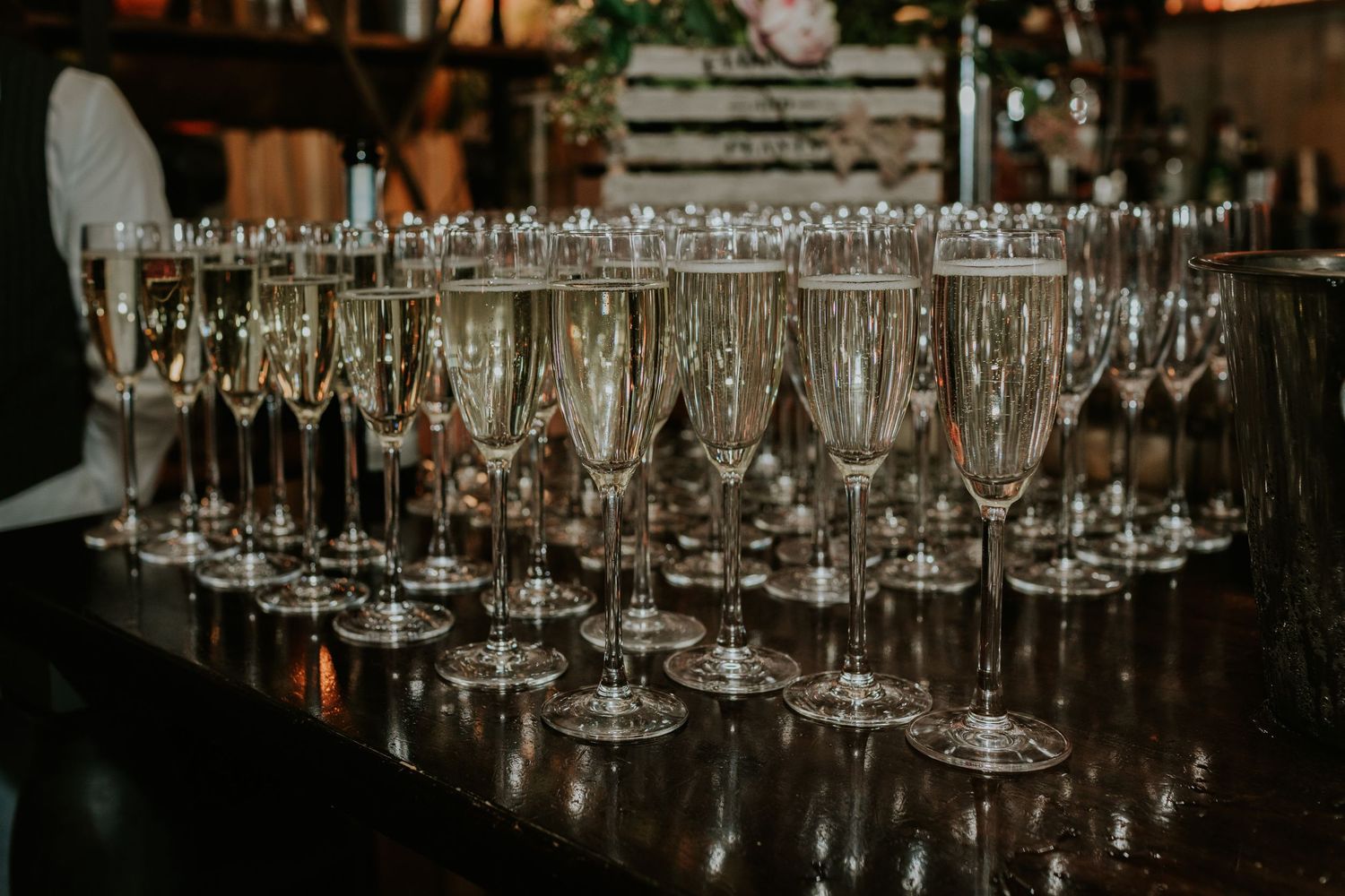 Glasses of champagne