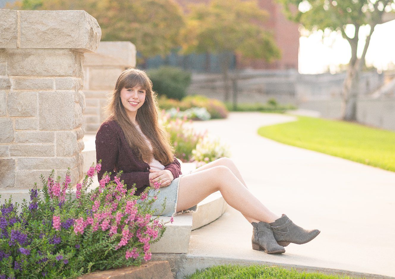 Senior Girl Photo Session in Downtown Bartlesville and OKWU by Bartlesville PHotographer Kristi Bray
