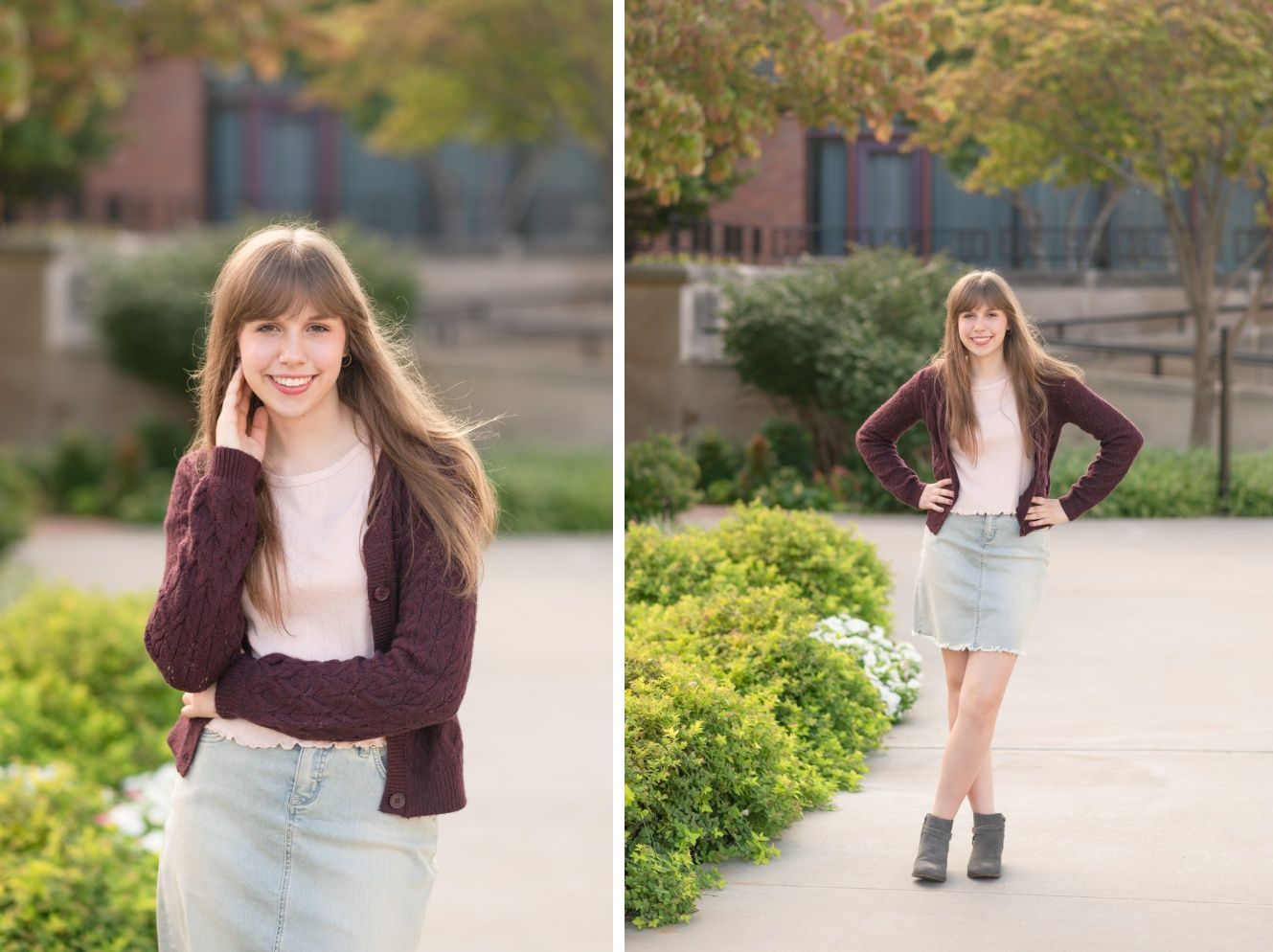 Senior Girl Photo Session in Downtown Bartlesville and OKWU by Bartlesville PHotographer Kristi Bray