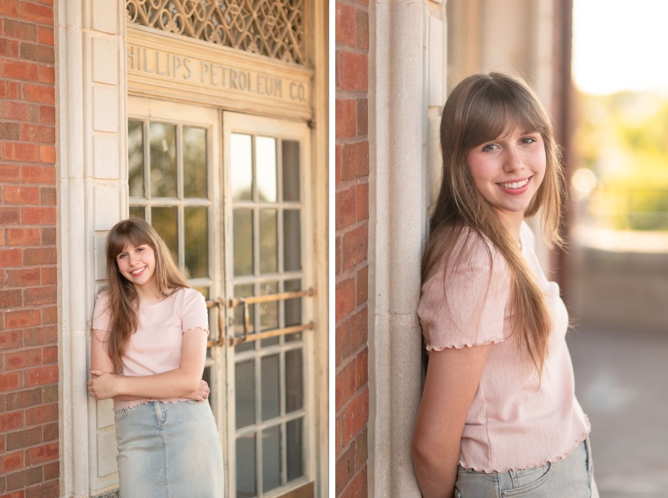 Senior Girl Photo Session in Downtown Bartlesville and OKWU by Bartlesville PHotographer Kristi Bray