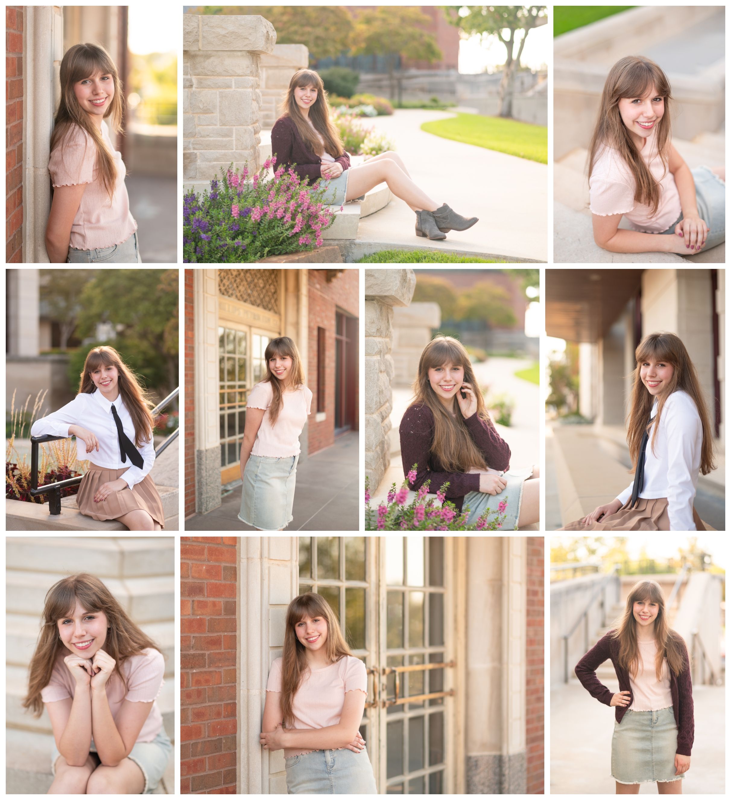 Senior Girl Photo Session in Downtown Bartlesville and OKWU by Bartlesville PHotographer Kristi Bray PHotography