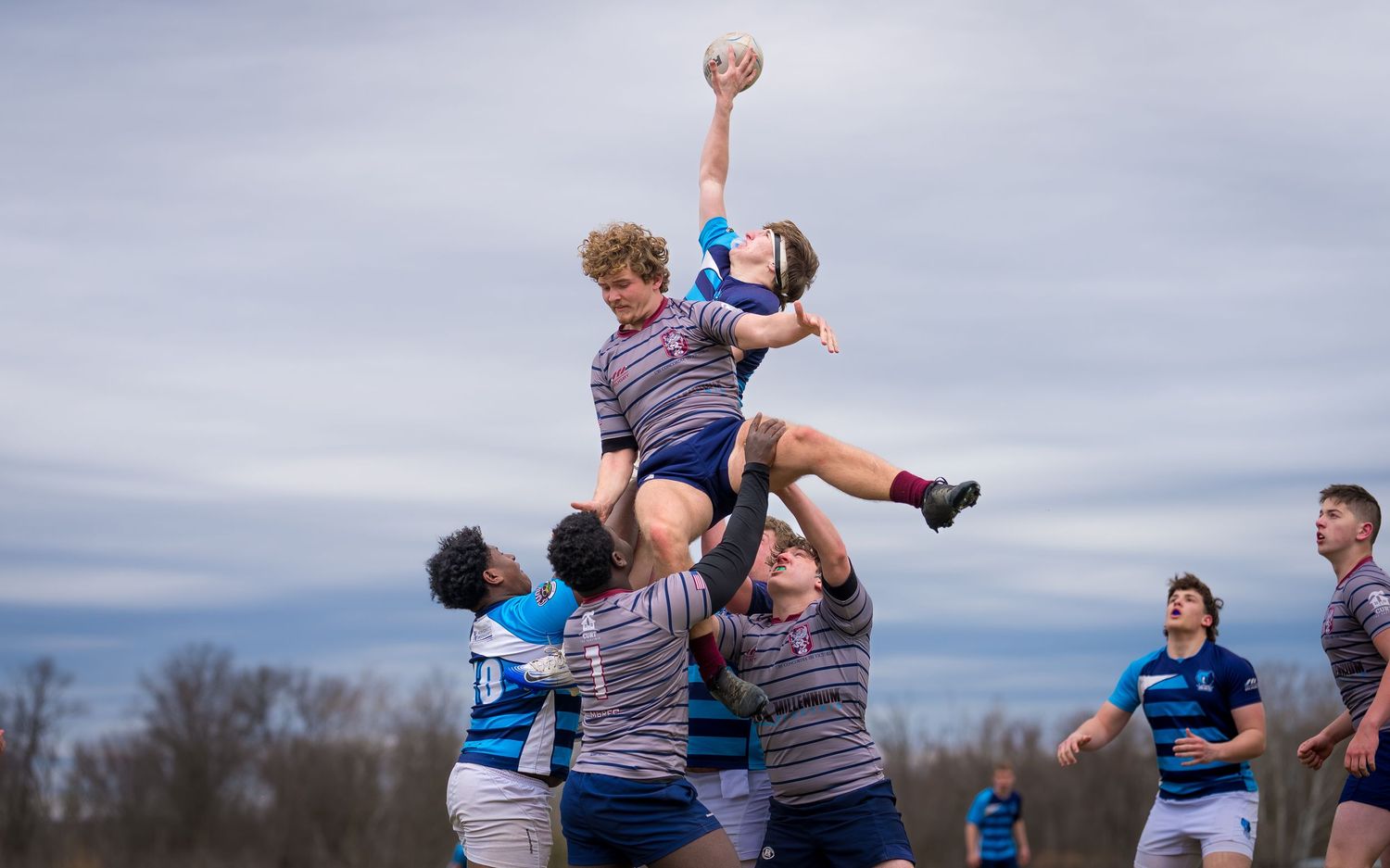 Etown Blues Rugby drives for a try at PA State Rugby Championships by Deanna Fox, SportsFox Photography based in Hershey, PA
