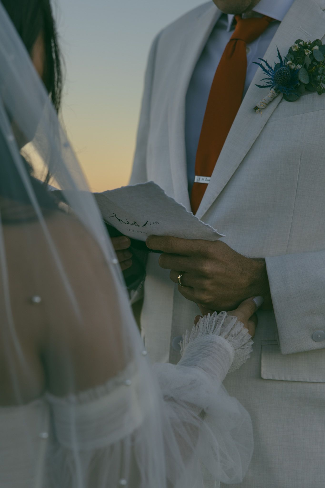 wedding dress hanging in asheville fall trees nc tn elopement romantic moody