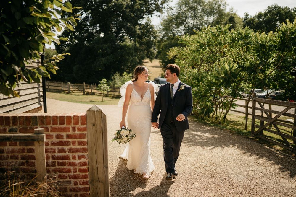 Romantic couple portrait at a Surrey wedding, storytelling documentary photography by Will Stedman