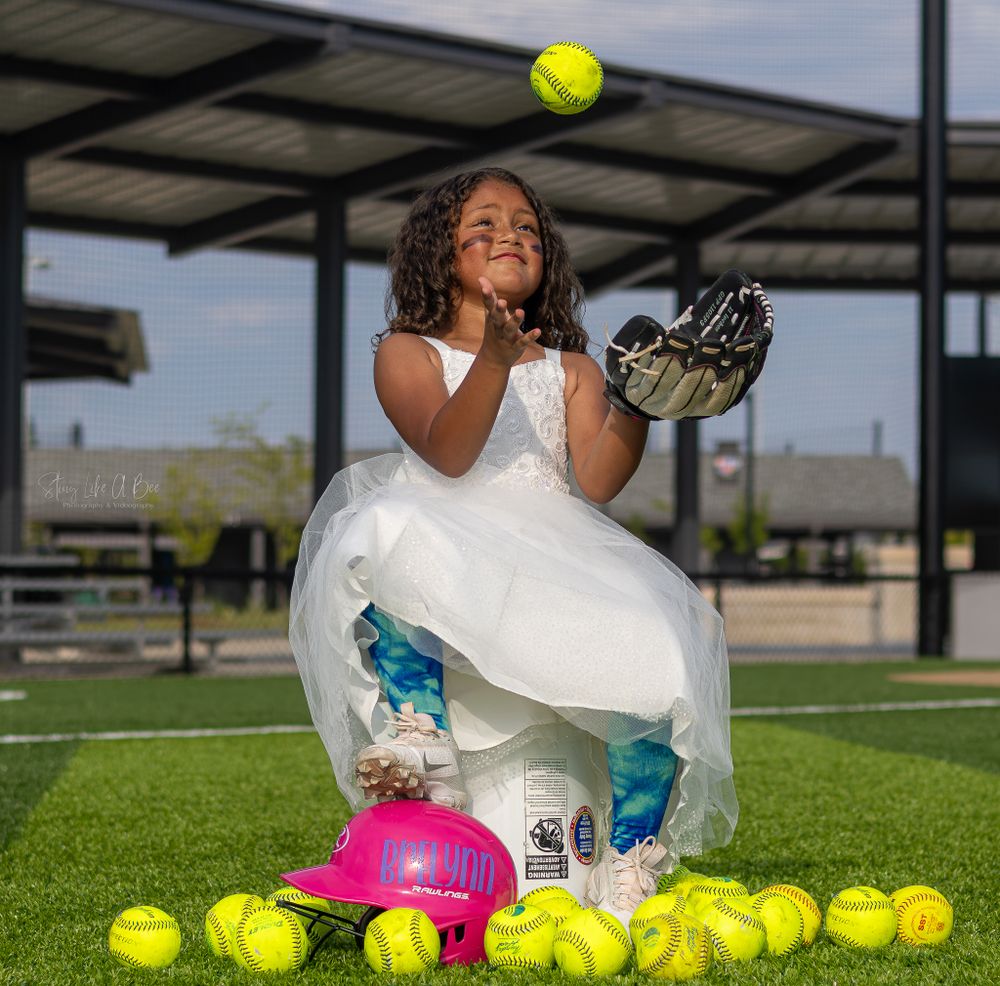 Kids birthday photography, sports themed photography, softball