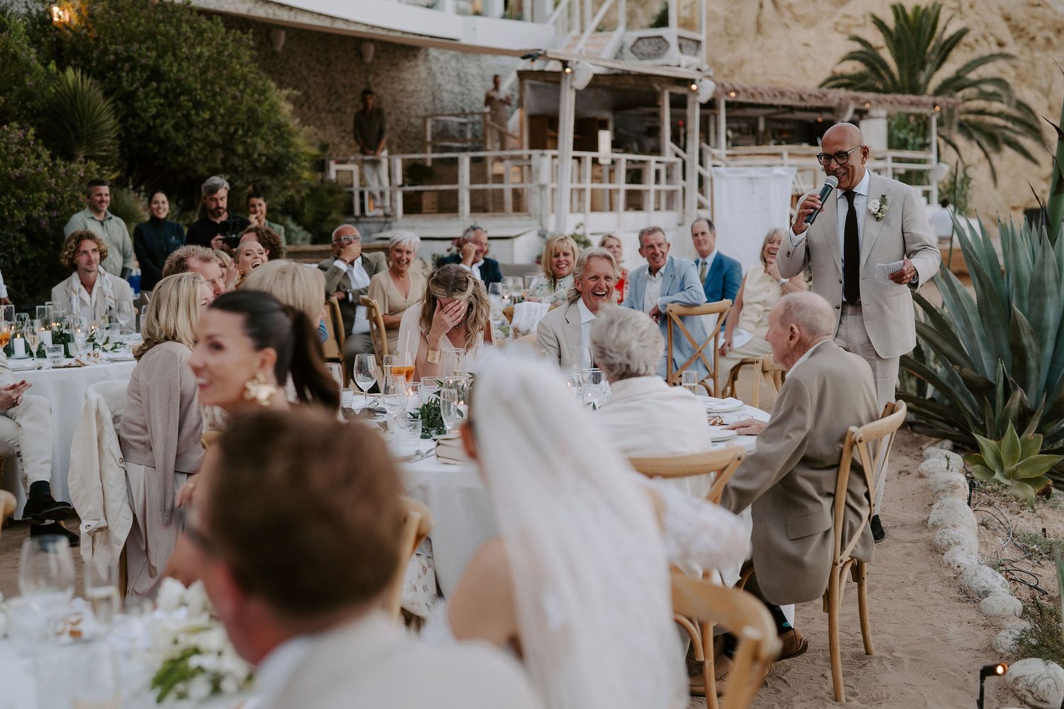 father of bride giving speech at Amante Ibiza